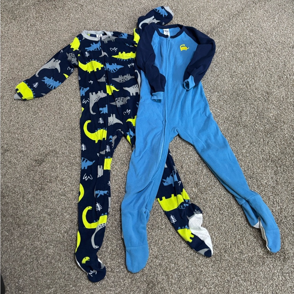 Gerber Navy and Blue Dinosaur Footies